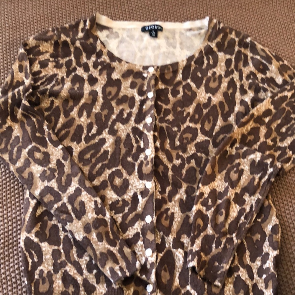 Chico's Leopard Print Cardigan